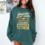 Back To School Dinosaur Social Studies Teacher Student Comfort Colors Sweatshirt Blue Spruce