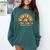 Back To School Kindergarten Dream Team Teacher Love Floral Comfort Colors Sweatshirt Blue Spruce