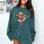 Ballet Dancer Gingerbread Christmas Dance Teacher Girl Women Comfort Colors Sweatshirt Blue Spruce