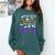 The Best Teachers Are A Bit Batty Teacher Bat Halloween Comfort Colors Sweatshirt Blue Spruce