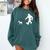Bigfoot Walking With Bull Terrier Dog Comfort Colors Sweatshirt Blue Spruce