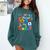I Blasted Through 100 Days Of School 100th Day Teacher Kids Comfort Colors Sweatshirt Blue Spruce