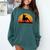 Boston Terrier Bostie Sunset Retro Dog Pet Mom Dad Comfort Colors Sweatshirt Blue Spruce