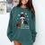 Boston Terrier Christmas T Shirt-Life Is Merrier Premium Tri-Blend Comfort Colors Sweatshirt Blue Spruce