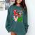 Boston Terrier Christmas Tree Lights Santa Dog Xmas For Men Women Kids Comfort Colors Sweatshirt Blue Spruce