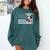 Boston Terrier Dog 4th Of July US American Flag Patriotic Comfort Colors Sweatshirt Blue Spruce