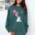 Boston Terrier Dog Blowing Chewing Bubble Gum Pink Comfort Colors Sweatshirt Blue Spruce