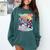 Boston Terrier Dog Christmas Snowman Winter Snow Comfort Colors Sweatshirt Blue Spruce