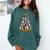 Boston Terrier Dog Christmas Tree Santa Hat Xmas Pajama Men Women Kids Comfort Colors Sweatshirt Blue Spruce