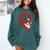 Boston Terrier Dog Mom Dad Valentine’s Day Pet Lover For Men Women Kids Comfort Colors Sweatshirt Blue Spruce