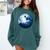 Boston Terrier Dog Moon Dog Mom Dad Women Men Dog Lovers Comfort Colors Sweatshirt Blue Spruce