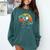 Boston Terrier Dog Riding Dinosaur T Rex Boys Comfort Colors Sweatshirt Blue Spruce