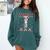 Boston Terrier Dog Santa Hat Men Kids Ugly Christmas Light Comfort Colors Sweatshirt Blue Spruce