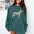Boston Terrier Flower Silhouette Floral Dog Men Women Girls Kids Comfort Colors Sweatshirt Blue Spruce