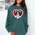 Boston Terrier Heart Cute Puppy Lover Or Dog Owner Comfort Colors Sweatshirt Blue Spruce