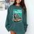 Boston Terrier Merry Christmas Tree Truck Dog X-Mas Comfort Colors Sweatshirt Blue Spruce
