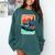 Boston Terrier Merry Christmas Tree Truck Santa Dog X-Mas Comfort Colors Sweatshirt Blue Spruce