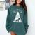 Boston Terrier Mom Dad Dog Alien UFO For Men Women Comfort Colors Sweatshirt Blue Spruce