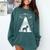 Boston Terrier Mom Dad Dog Alien UFO Comfort Colors Sweatshirt Blue Spruce