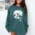 Boston Terrier And Moon Halloween Costume Dog Lover Comfort Colors Sweatshirt Blue Spruce