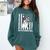 Boston Terrier Papa Cool Dog Lover USA American Flag Men Women Comfort Colors Sweatshirt Blue Spruce
