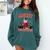 Boston Terrier Santa Claus Hat Merry Christmas Dog X-Mas Comfort Colors Sweatshirt Blue Spruce