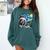 Boston Terrier Santa Starry Night Van Gogh Christmas Dog Men Women Kids Comfort Colors Sweatshirt Blue Spruce