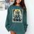 Boston Terrier Tarot Card Dog Comfort Colors Sweatshirt Blue Spruce