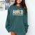 Boys Girls Teachers ABCD Rock Graphic Back To School Class Comfort Colors Sweatshirt Blue Spruce