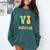 Braille Teacher Of The Visually Impaired Groovy VI Teacher Comfort Colors Sweatshirt Blue Spruce