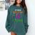 My Broom Broke So Now I Teach Teacher Witch Halloween Comfort Colors Sweatshirt Blue Spruce