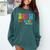 Bruh We Back Teacher First Day Of School Back To School Comfort Colors Sweatshirt Blue Spruce
