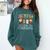All Is Calm Xmas Kindergarten Christmas Season Teacher Comfort Colors Sweatshirt Blue Spruce