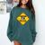 Caution Sign Boston Terrier Dog Bostie Puppy Comfort Colors Sweatshirt Blue Spruce