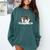 Christmas Boston Terrier Santa Dog Lover Comfort Colors Sweatshirt Blue Spruce