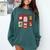 Christmas Teacher Stamps Comfort Colors Sweatshirt Blue Spruce