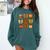Coquette Teach Teacher Bows Thanksgiving Turkey Fall Autumn Comfort Colors Sweatshirt Blue Spruce