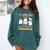 Creepin It Real With Kindergarten Monsters Halloween Teacher Comfort Colors Sweatshirt Blue Spruce