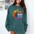 Cute I Became A Teacher Because Your Life Is Worth My Time Comfort Colors Sweatshirt Blue Spruce