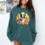Cute Boston Terrier Spring Flower Garden Colorful Puppy Dog Comfort Colors Sweatshirt Blue Spruce