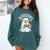 Cute Ghost Reading Book Librarian Teacher Halloween Costume Comfort Colors Sweatshirt Blue Spruce