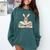 Cute Reading Bunny Glasses Books Bookworm Reader Teacher Comfort Colors Sweatshirt Blue Spruce