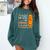Cute Teacher Halloween For Women Men Teacher Pumpkin Comfort Colors Sweatshirt Blue Spruce