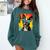 Dog Boston Terrier Hawaiian Comfort Colors Sweatshirt Blue Spruce