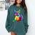 Dog Lover Boston Terrier Dog Colorful Boston Terrier Men Women Kids Comfort Colors Sweatshirt Blue Spruce