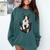 Dog Lovers Boston Terrier In Pocket Dog Face For Men Women Kids Comfort Colors Sweatshirt Blue Spruce