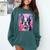 Dog Pink Boston Terrier Comfort Colors Sweatshirt Blue Spruce