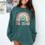 ESL Squad Teacher Crew Team Back To School English Rainbow Comfort Colors Sweatshirt Blue Spruce ESL Squad Teacher Crew Team Back To School English Rainbow Comfort Colors Sweatshirt Blue Spruce