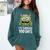 Eye Survived 100 Days Of School Monster Lover Teacher Kids Comfort Colors Sweatshirt Blue Spruce