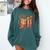 Fall Book Pumpkin Retro Reading Halloween Teacher Comfort Colors Sweatshirt Blue Spruce